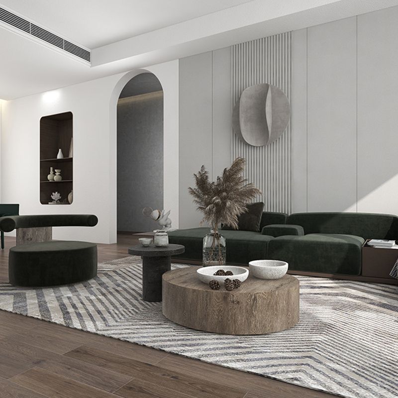 Contemporary Coffee Table Set Wooden Round Coffee Cocktail Table
