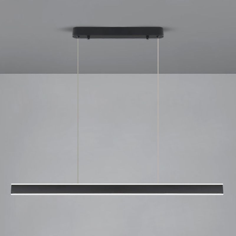 Simple LED Island Light Modern Style Linear Hanging Light for Dining Room