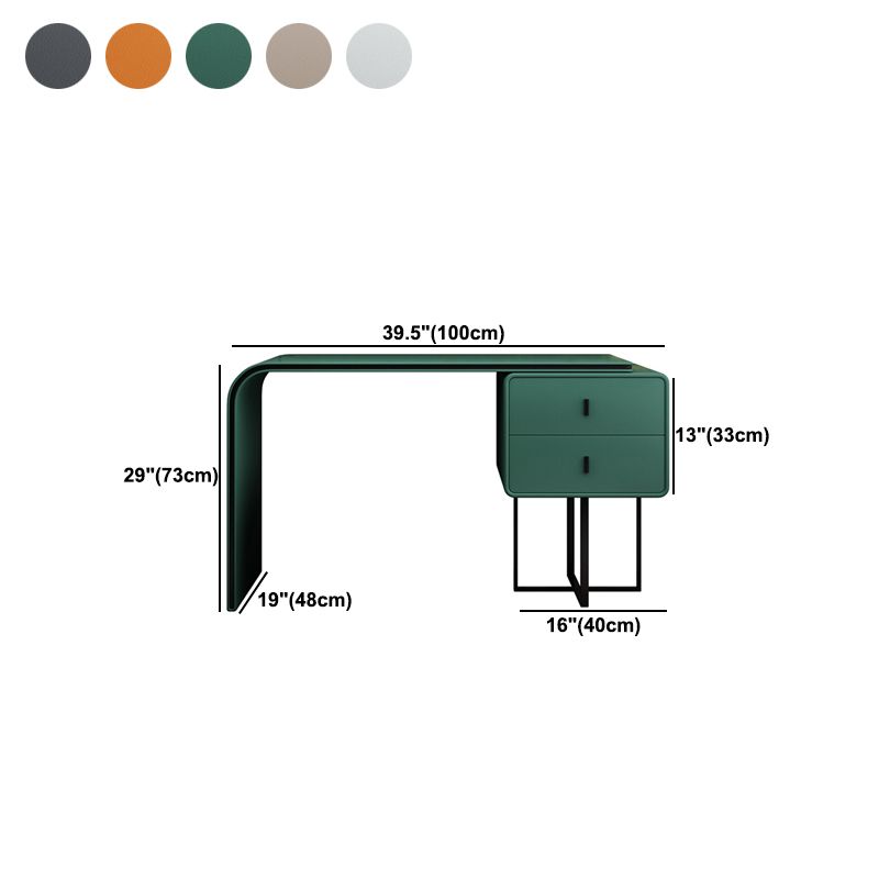 Glam Wooden Vanity Dressing Table Set 2-Drawer Makeup Vanity Desk Table