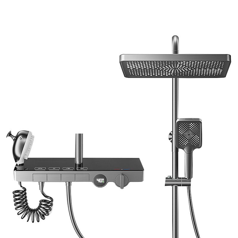 Modern Shower Set Slide Bar Handheld Shower Head Wall Mounted Shower System