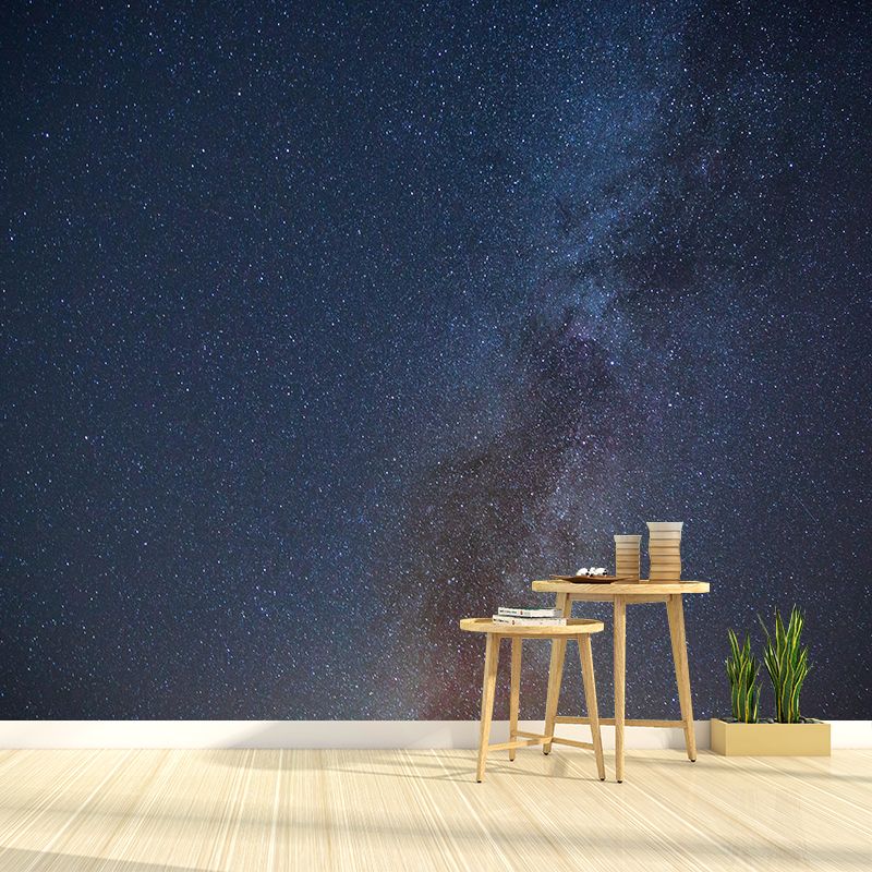 Contemporary Universe Mural Wallpaper Mildew Resistant for Sleeping Room Decor