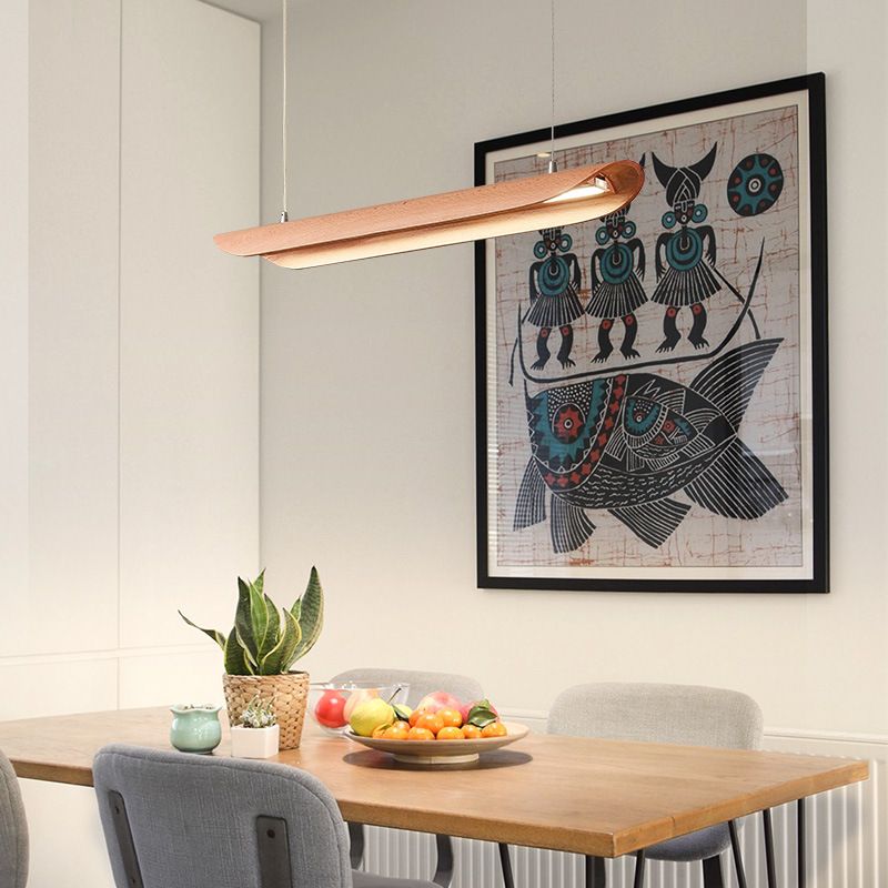 Ashwood Bar Shaped Island Lamp Nordic LED Pendant Lighting Fixture for Dining Room