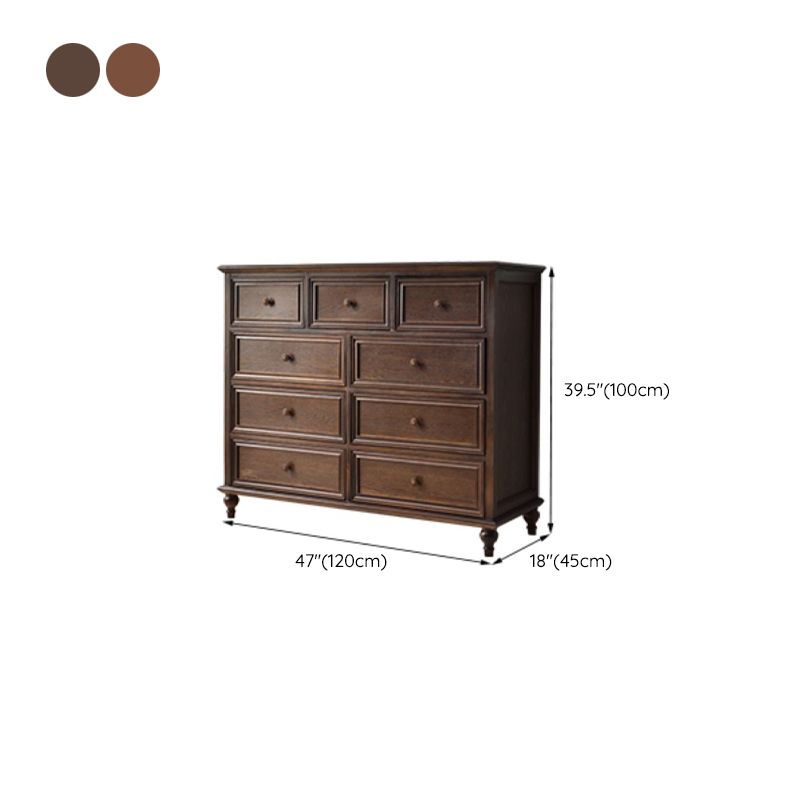 Solid Wood Storage Chest Dresser Traditional Chest with Drawers