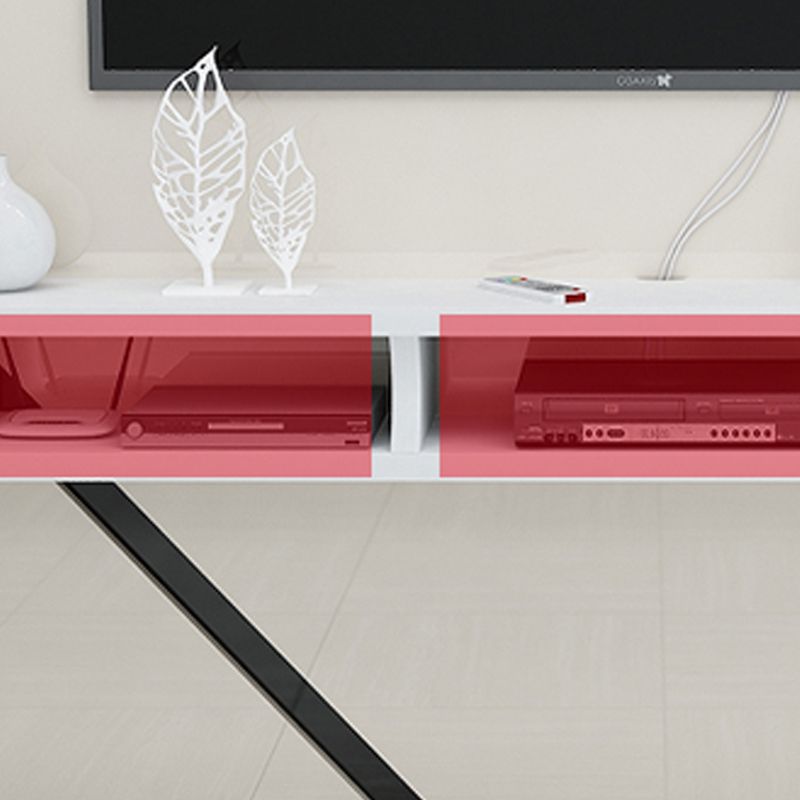 9" W Scandinavian TV Media Stand Open Shelving Wall-mounted TV Media Console