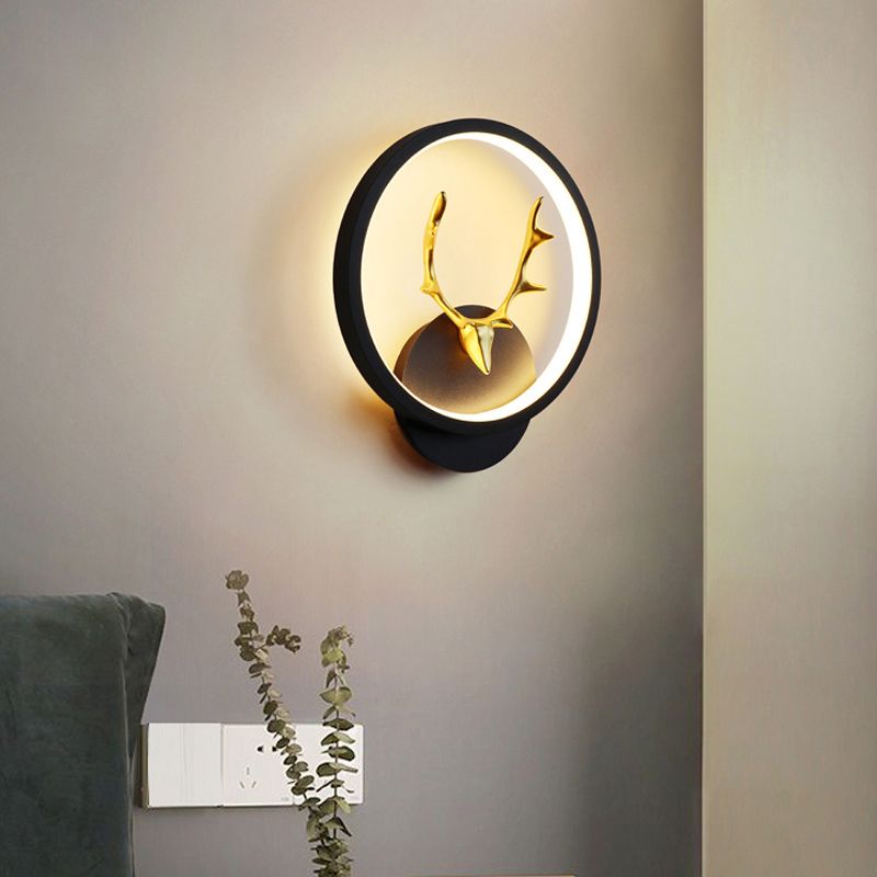 Line Shape Sconce Light Fixture Led Antler Wall Light Fixture for Bedroom