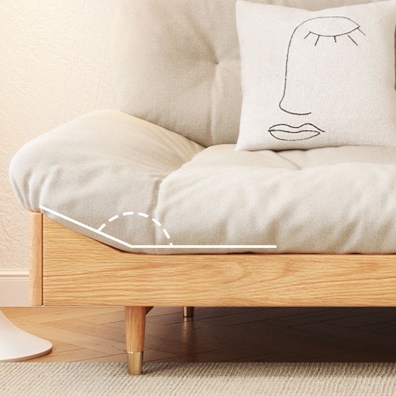 Armless Sofa Loose Back 35"W Tufted Modern Sofa for Living Room