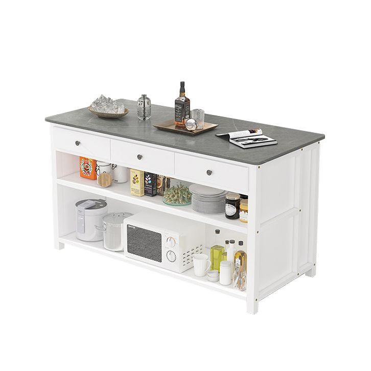 Modern Style Stone Bar Dining Table Rectangle Bar Table for Kitchen