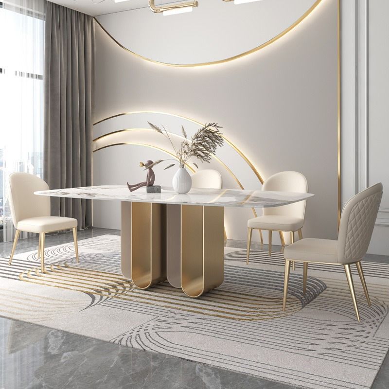 Designer Style 1/2/4/5/6/9 Pieces Dining Set Sintered Stone Dining Table Set