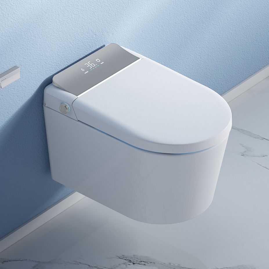 Contemporary Siphon Jet Toilet Bowl One-Piece Toilet Wall Mount ABS Flush Toilet