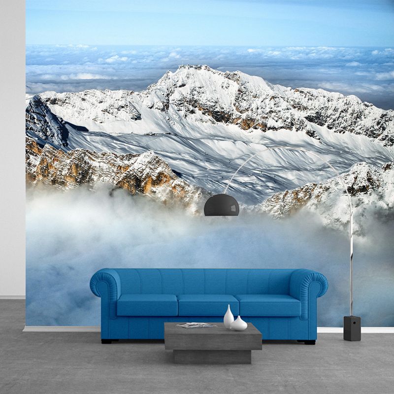 Magnificent Mountain View Mural Wallpaper Mildew Resistant for Bedroom Decor
