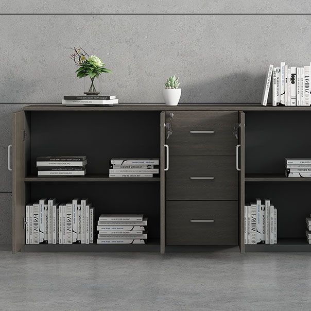 Modern Wooden Filing Cabinet with Lock Storage for Home Office