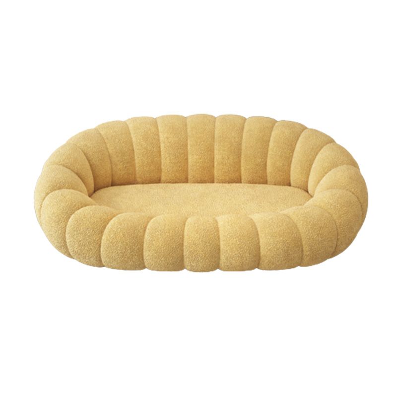 Contemporary Polyester Seating Tufted Tuxedo Arm Loveseat for Living Room