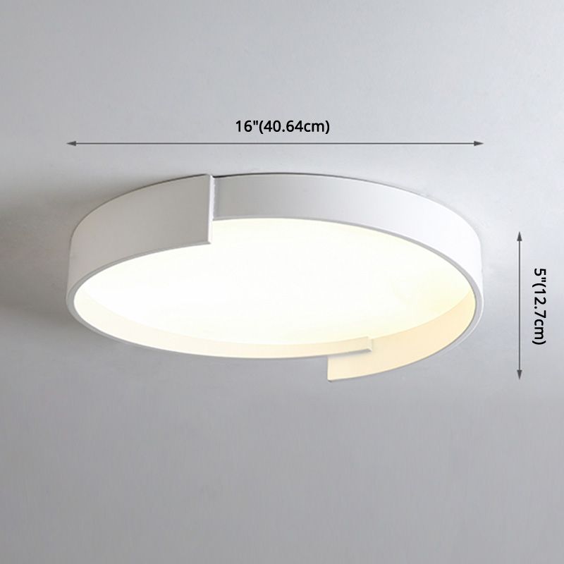 Macaroon Style LED Flush Mount Ceiling Light Northern Europe Simplicity Bedroom Lamp with Frosted Acrylic Lampshade
