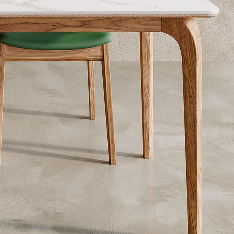 Rectangle Dining Table Solid Wood Base Dining Table for Kitchen