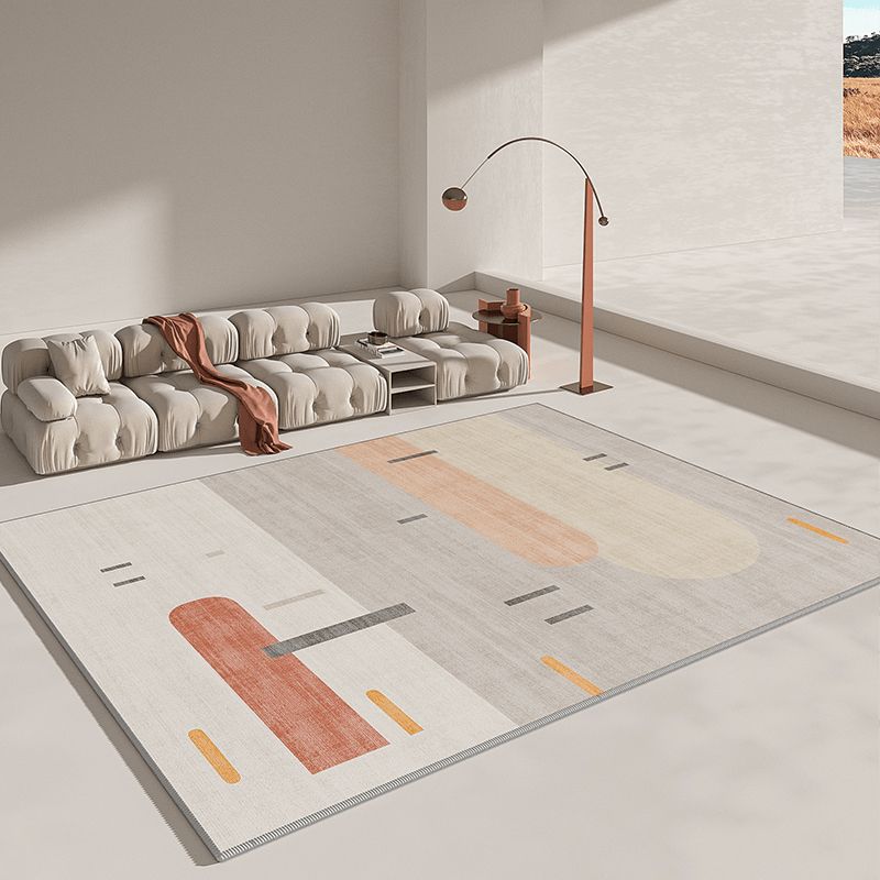 Minimalistisch gebied tapijt vrijetijdscontrastpaneel Gebied Rug vlekbestendig polyester tapijt voor woonkamer