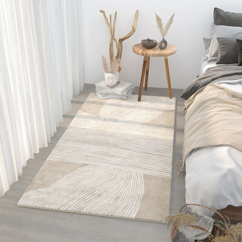 Tapis moderne de couleur claire, en Polyester, avec support antidérapant, pour la décoration de la maison