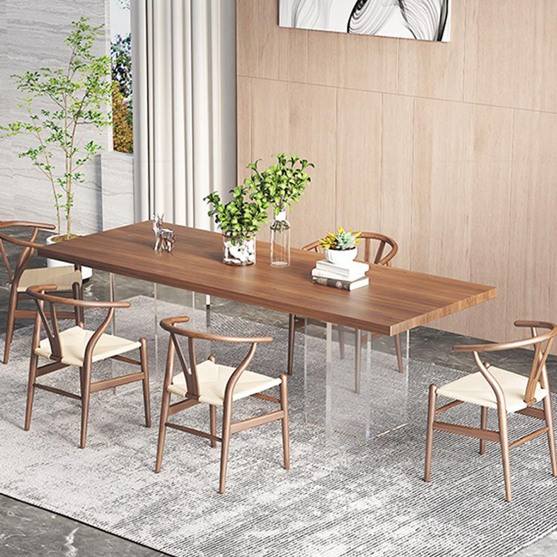 Modern 1/6 Pieces Dining Set Rectangle Pine Wood Dining Table for Kitchen Dining Room