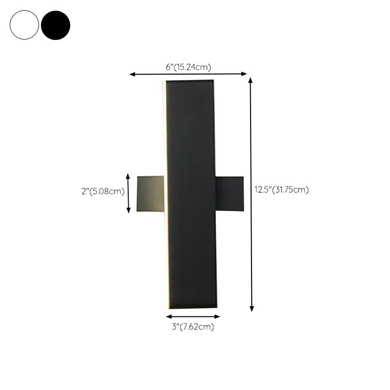 Single Black/White Modern Wall Mounted Sconce LED Wall Light for Living Room