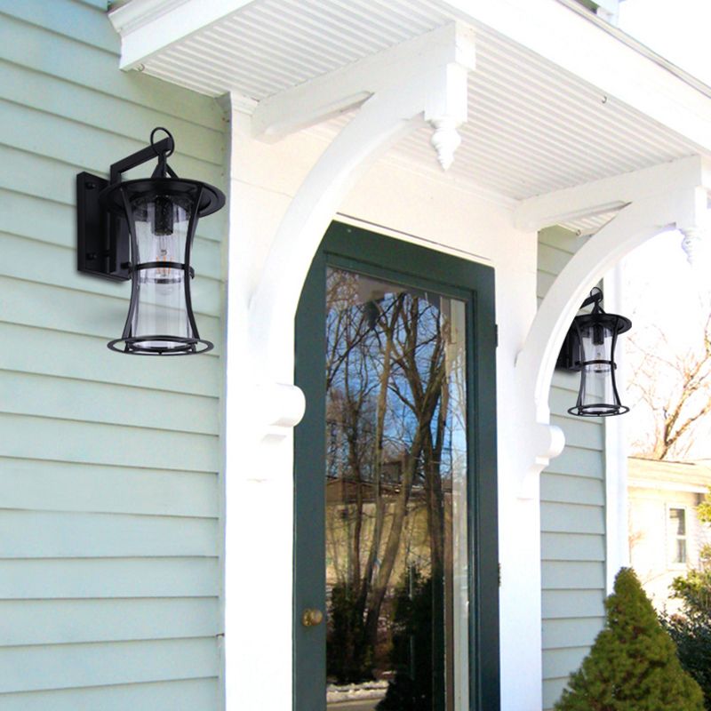 Black Industrial Sconce Light Fixtures Wrought Iron Wall Lamp Sconce for Garden