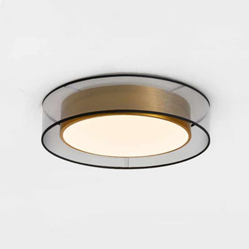 Cylinder Glass Flush Mount Modern Style Living Room Ceiling Light Fixture with Shape