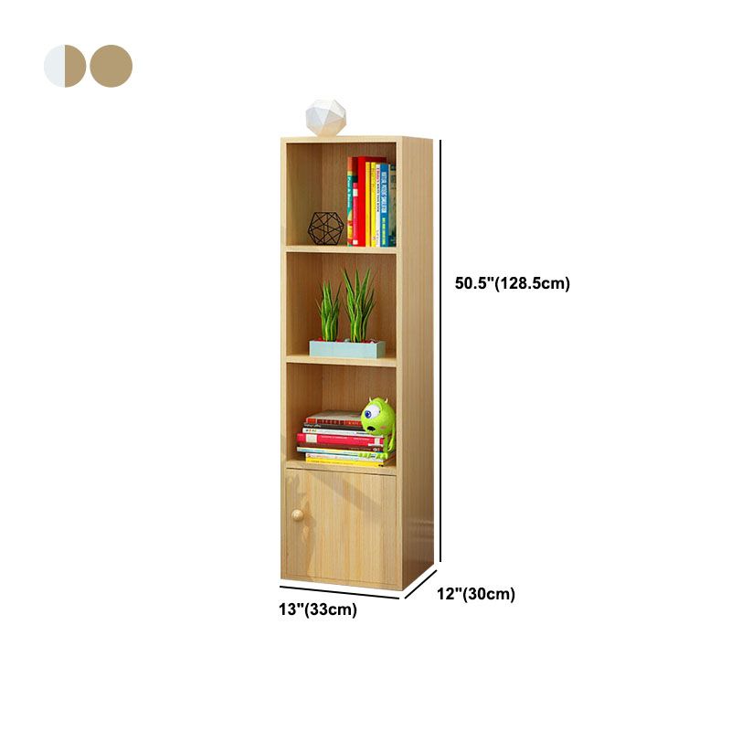Modern Closed Back Bookshelf Wooden Shelf Bookcase for Study Room