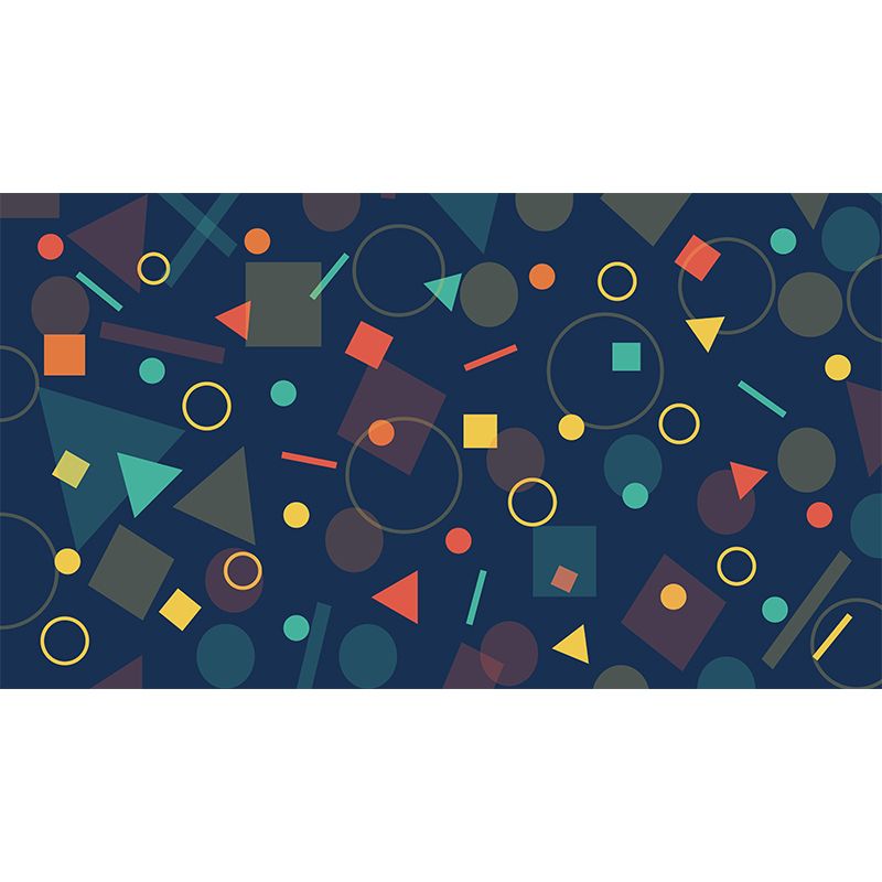 Illustration Geometric Wallpaper Mural Contemporary Wall Decor for House Interior