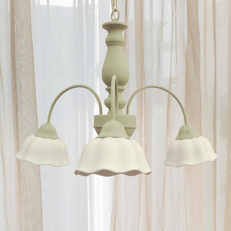 White Glass Hanging Pendant Lights Modern Hanging Lamps for Dining Room