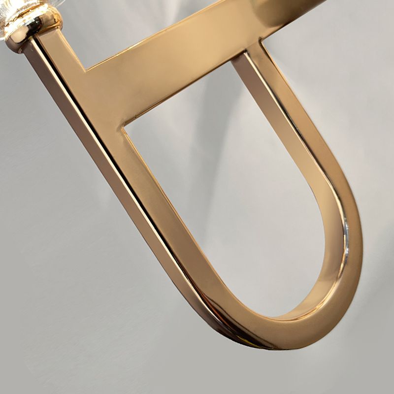 Crystal Geometric Shape Wall Sconces Modern 1 Light Wall Mount Light Fixture in Gold