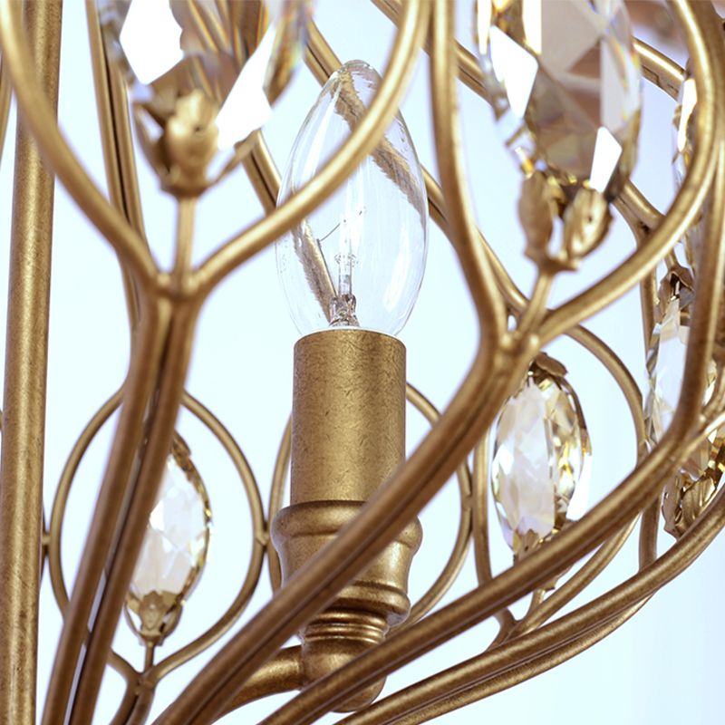 Gang hängende hängende leichte minimalistische goldene Anhänger Lichtkit mit runden Kristallschatten