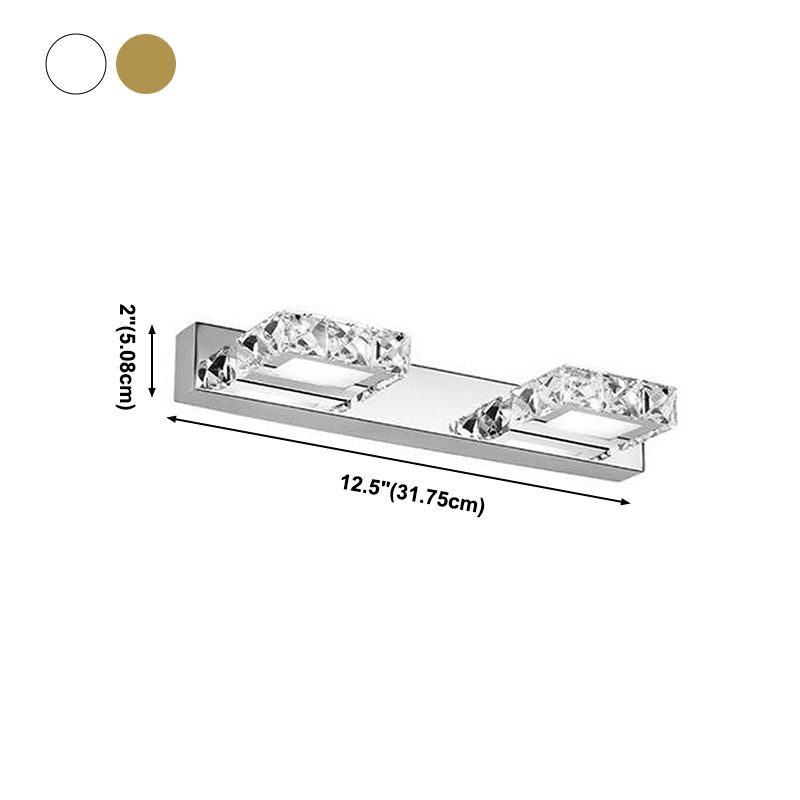 Modern Crystal Makeup Mirror Light Simple LED Mirror Lamp Fixture for Bathroom