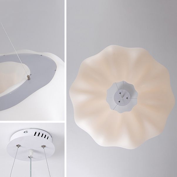 Minimalist Style Hanging Lamp Cloud Shape Plastic Chandelier Pendant Light