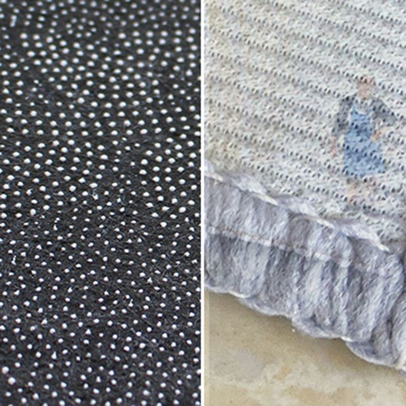 Gorgeous Grey Rug Polyester Feather Rug Washable Rug for Home Decor