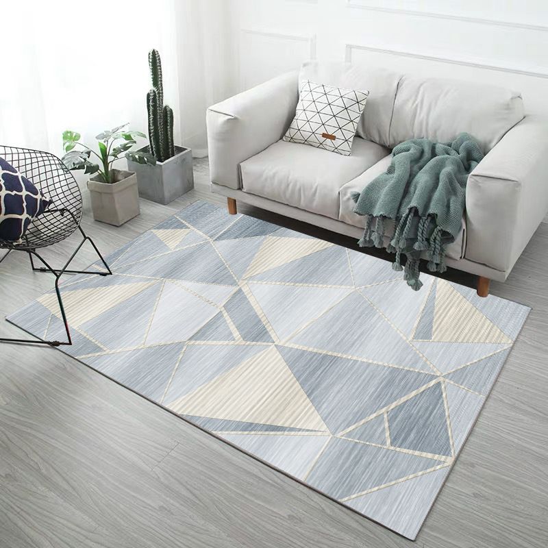 Funky Modern Graphic Design Rug Comfort Polyester Rectangle Carpet Non-Slip Backing Area Rug for Home Decoration