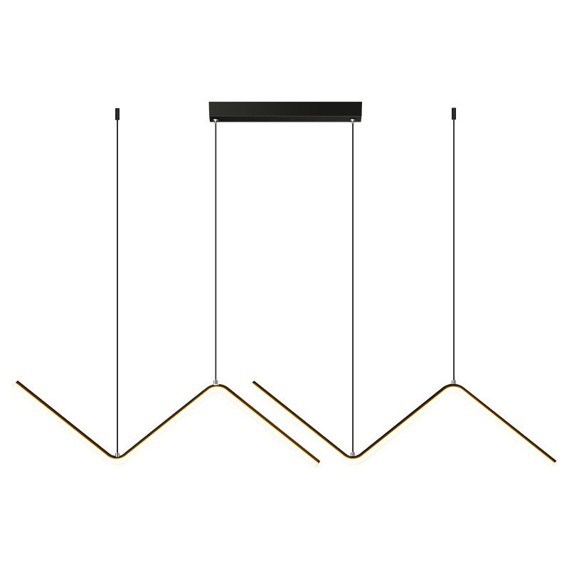 Geometric Lines Design Minimalism Island Light 35.5" Wide Nordic Style LED Suspension Lamp for Dining Room