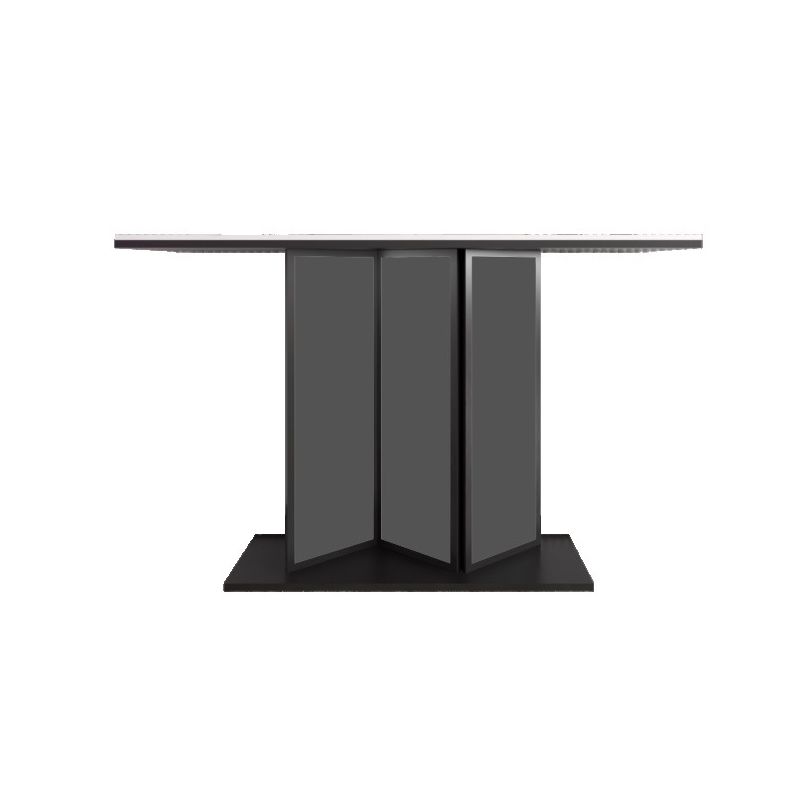 Modern Scratch Resistant Rectangle Table 11.81" W x 31.49" H Stone Table