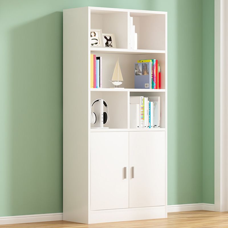 Contemporary Engineered Wood Book Shelf Vertical Closed Back Shelf Bookcase for Home