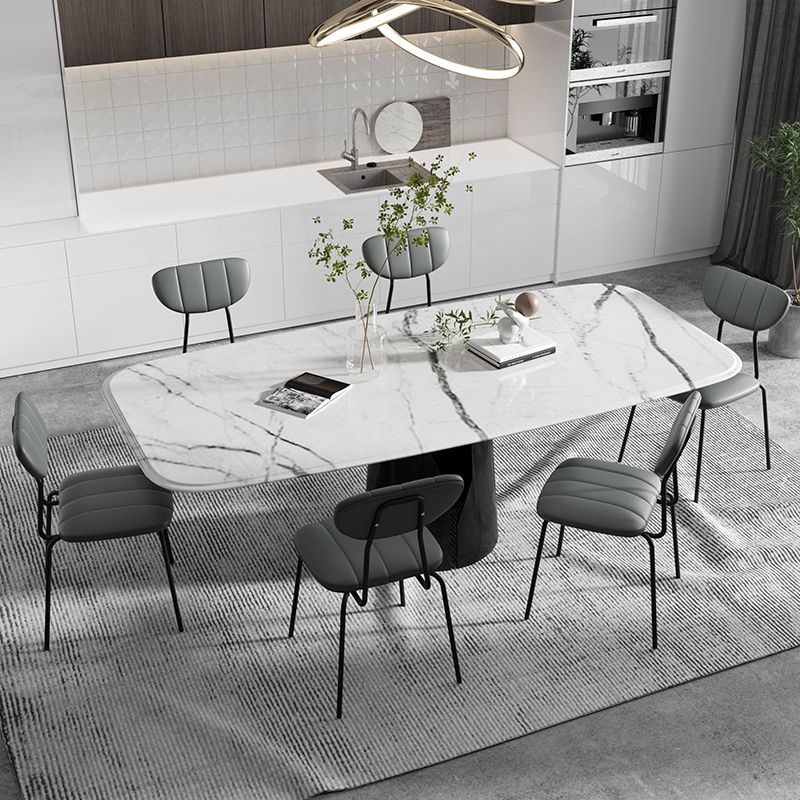 Les chaises de salle à manger sans bras tapissées par style industriel ouvrent les chaises de salle à manger arrière