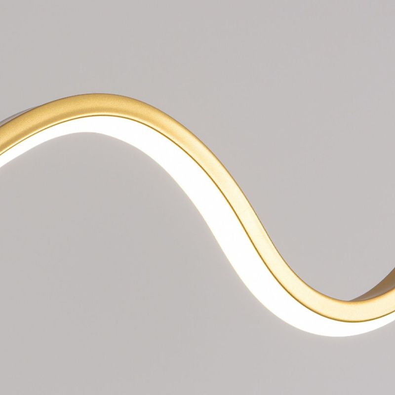 Modern Metal Pendant Light Linear Shape Island Light with Silicone Shade for Living Room