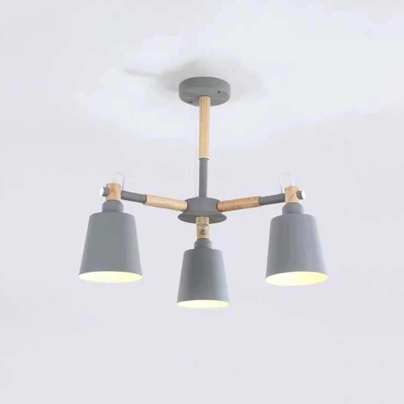 Lampada a sospensione a campana a sospensione metallo contemporaneo a 3 luci soffitto a sospensione luce