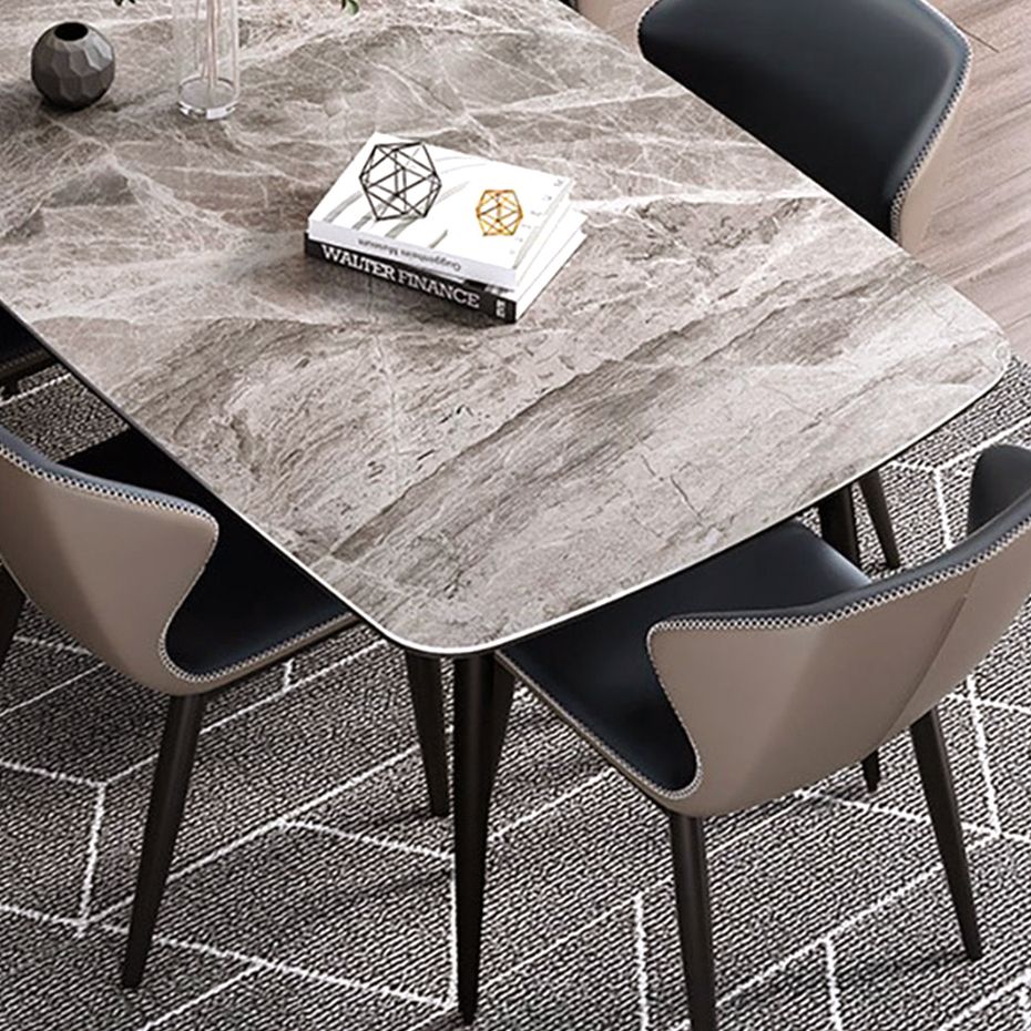 Rectangle Kitchen Table Industrial Dining Room Desk with 4 Legs