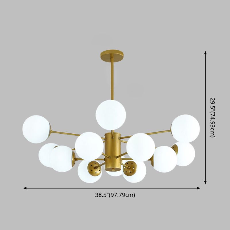 Contemporary Style Globe-Shaped Chandelier Lighting Glass Pendant Lighting