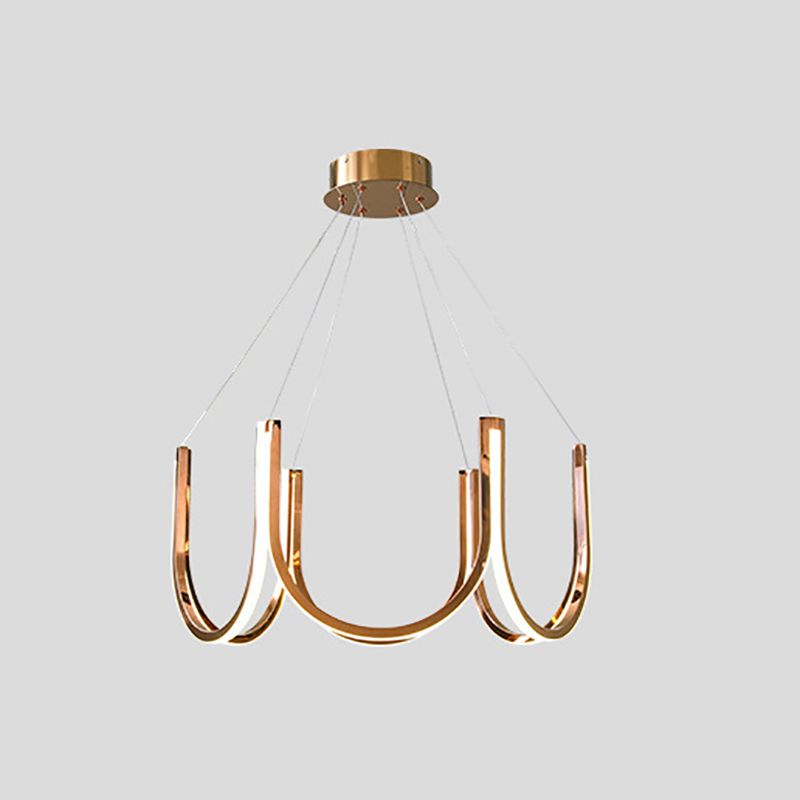 Luz de lámpara de metal posmoderna Ligera LED lineal LED lineal para sala de estar