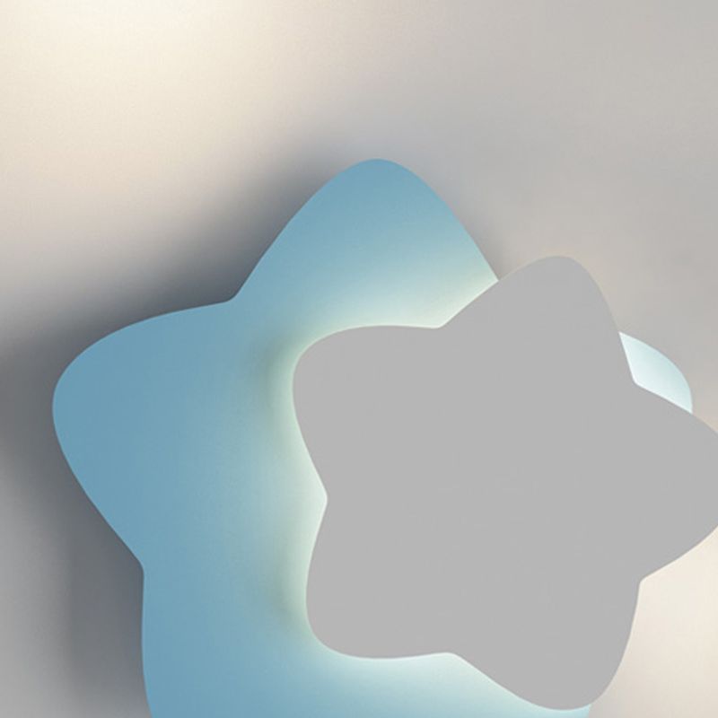 Forma unica a parete leggera in stile metallo 1 metallo a parete leggera in blu