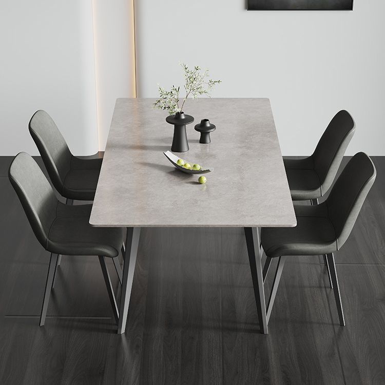 Modern Sintered Stone Top Dining Set Rectangle 1/4/5 Pieces Dining Room Table Set