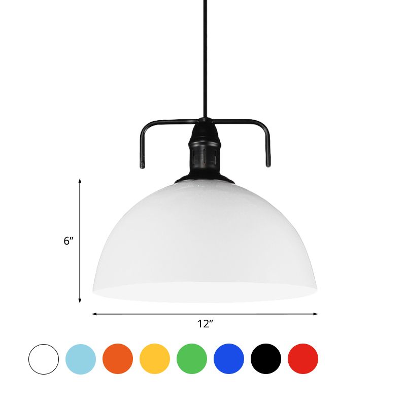 12 "/14"/16 "largo 1 luce in metallo leggero luce vintage blu/verde a sospensione del soffitto con cavo