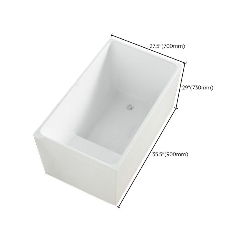 Soaking Back to Wall Bathtub Antique Finish Acrylic Bath Tub