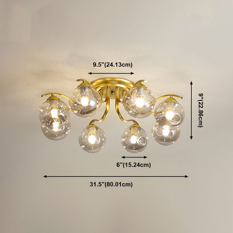 Dekorative Unterputzleuchte aus Glas für das Wohnzimmer