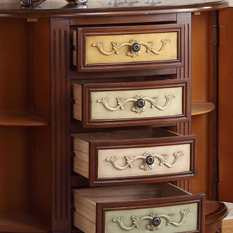Traditional Storage Chest Manufactured Wood Dresser with 4 Drawers