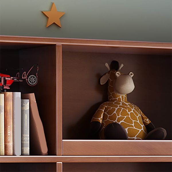 Libreria in stile scandinavo in legno solido libreria chiusa per l'home office