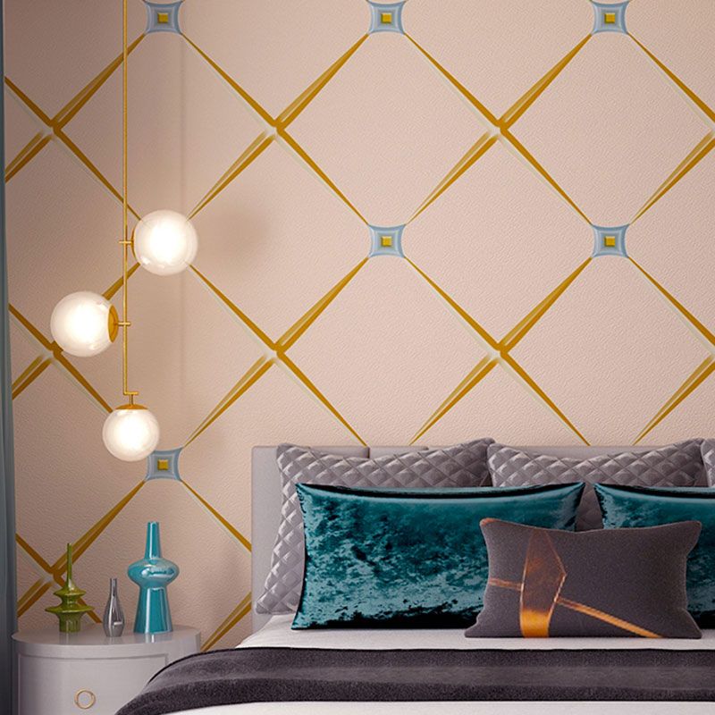 Papier peint Harlequin à effet 3D simple pour décoration de magasin de vêtements, revêtement mural en troupeau de couleur claire de 57,1 pieds carrés